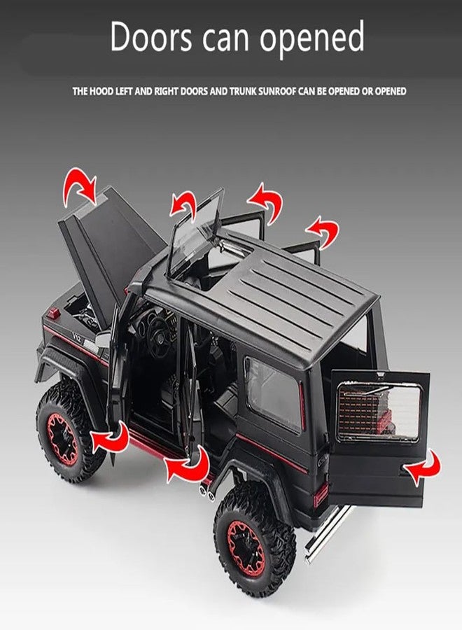 MIRTONICS سيارة لعبة ميرتونيكس AMG G63 4X4 بمقياس 1:24 للأطفال، مصنوعة من المعدن المصبوب، نموذج سيارة قابل للفتح مع إضاءة وصوت، تعمل بتقنية السحب للخلف - Image 2